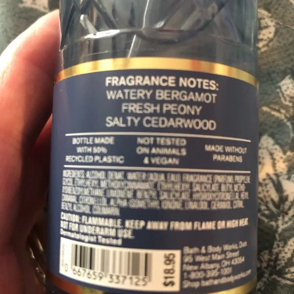 Blue Bath & Body Set Fragrance, Body Cream + Body Wash *Aqua Hour* - Picture 2 of 3